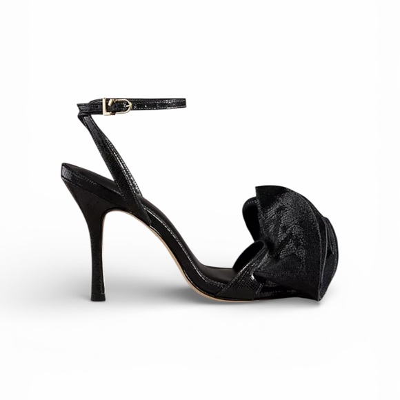 Larroude Shoes - Larroude Shimmering Black Heels